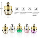 5 PCS Acrylic Travel Containers with Hard Sealed Lids Suitable for Face Hand Body Cream, 5ml(Gold)