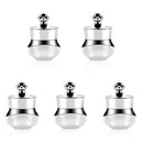 5 PCS Acrylic Travel Containers with Hard Sealed Lids Suitable for Face Hand Body Cream, 5ml(White)
