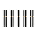 5 PCS Portable Mini Refillable Glass Perfume Fine Mist Atomizers with Metallic Exterior, 5ml(Black)