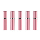 5 PCS Portable Mini Refillable Glass Perfume Fine Mist Atomizers with Metallic Exterior, 5ml(Pink)