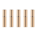 5 PCS Portable Mini Refillable Glass Perfume Fine Mist Atomizers with Metallic Exterior, 5ml(Gold)