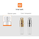 5 PCS Portable Mini Refillable Glass Perfume Fine Mist Atomizers with Metallic Exterior, 5ml(Gold)