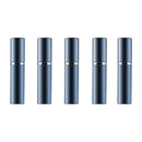 5 PCS Portable Mini Refillable Glass Perfume Fine Mist Atomizers with Metallic Exterior, 5ml(Blue)