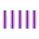 5 PCS Portable Mini Refillable Glass Perfume Fine Mist Atomizers with Metallic Exterior, 5ml (Purple)