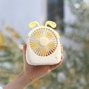 WT-F14 1200 mAh Rabbit Shape Mini Portable Fan with 3 Speed Control(Pink)