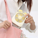 WT-F14 1200 mAh Rabbit Shape Mini Portable Fan with 3 Speed Control(Pink)