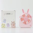 WT-F14 1200 mAh Rabbit Shape Mini Portable Fan with 3 Speed Control(Pink)