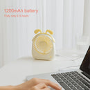 WT-F14 1200 mAh Pig Shape Mini Portable Fan with 3 Speed Control(Purple)