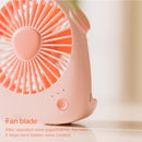 WT-F14 1200 mAh Pig Shape Mini Portable Fan with 3 Speed Control(Purple)