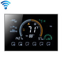 BHP-8000-WIFI-B 3H2C Smart Home Heat Pump Round Room Mirror Housing Thermostat with WiFi, AC 24V(Black)