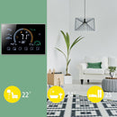 BHP-8000-WIFI-B 3H2C Smart Home Heat Pump Round Room Mirror Housing Thermostat with WiFi, AC 24V(Black)