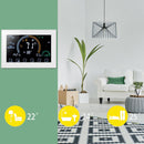 BHP-8000-WIFI-W 3H2C Smart Home Heat Pump Round Room Mirror Housing Thermostat with WiFi, AC 24V(White)
