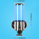 Hotel Shower Manual Dispenser Wall Mounted Washing Liquid Shampoo Soap Bottle, Capacity: 500ml(Blue)