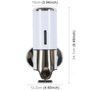 Hotel Shower Manual Dispenser Wall Mounted Washing Liquid Shampoo Soap Bottle, Capacity: 500ml(White)