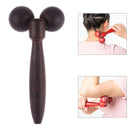Wenge Solid Wood Manual Roller Massager (Black)