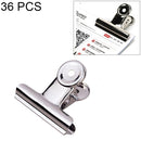 36PCS 63mm Silver Metal Stainless Steel Round Clip Notes Letter Paper Clip Office Bind Clip