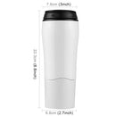 Portable Mighty Mug Solo Travel Coffee Herbal Ice Tea Fizzy Drink Mug Water Bottle Cup, Capacity: 550ml(White)