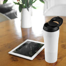 Portable Mighty Mug Solo Travel Coffee Herbal Ice Tea Fizzy Drink Mug Water Bottle Cup, Capacity: 550ml(White)