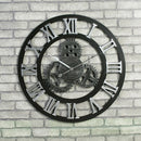 Originality American Industrial Style Wood Vintage Old Gear Wall Clock (Silver)