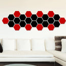 12 PCS 3D Hexagonal Mirror Wall Stickers Set, Size: 10*10cm(Black)