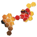 12 PCS 3D Hexagonal Mirror Wall Stickers Set, Size: 10*10cm(Gold)
