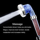 3 Settings Adjustable PC Negative Ions Shower Head, Size: Large, Interface: 2cm(Blue)