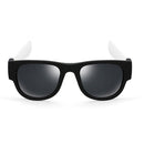 New Fashion Crimp Folding Mirror Pops Polarized Sunglasses Casual UV400 Protection Glasses for Men / Women(White)
