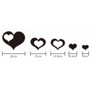 5 in 1 Love Shape Mirror Art Decor Wall Stickers Living Room Decoration Wall Decoration Sets(Gold)