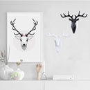 2 PCS European-Style Rural Pendant Deer Head Wall Hanging Clothes Hook, Random Color Delivery