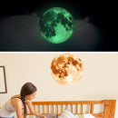 Fluorescent Moon Wall Stickers Halloween Wall Stickers Bedroom Living room Decorative Wall Stickers(Yellow)