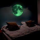 Fluorescent Moon Wall Stickers Halloween Wall Stickers Bedroom Living room Decorative Wall Stickers(Yellow)