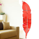 DIY Feather Style Acrylic Mirror Wall Stickers Home Room Mural Decoration Art Wall Sticker, Size: 30*120cm(Red)