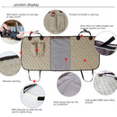 Deluxe Travel Pet Dog Car Seat Fence Safety Barrier Pet Fence Rear Row Seat Safety Isolation Net Protection, Size: 124 x 46 x 31cm(Beige)