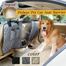 Deluxe Travel Pet Dog Car Seat Fence Safety Barrier Pet Fence Rear Row Seat Safety Isolation Net Protection, Size: 124 x 46 x 31cm(Beige)
