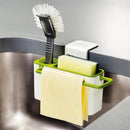 Easy Kitchen Suction Storage Box Bathroom Kitchen Gadget Storage Box Draining Plastic Holder for Home Use, Random Color Delivery