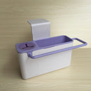 Easy Kitchen Suction Storage Box Bathroom Kitchen Gadget Storage Box Draining Plastic Holder for Home Use, Random Color Delivery