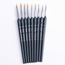 9 PCS / Set Art Supplies Weasel Hair Brush Watercolor Hook Line Brush Depict the Edge Pen Oil Painting Pen