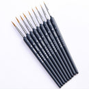 9 PCS / Set Art Supplies Weasel Hair Brush Watercolor Hook Line Brush Depict the Edge Pen Oil Painting Pen