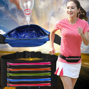 Multifunctional Outdoor Sports Waterproof High Stretch Faux Leather Fabric Single Waist Bag with Night Reflective Strip, Random Color Delivery