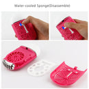 Portable Mini USB Charging Air Conditioner Refrigerating Handheld Small Fan (Magenta)