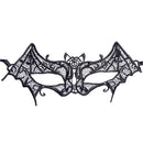 Halloween Masquerade Party Dance Sexy Lady Lace Bat Mask(Black)