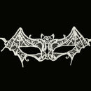 Halloween Masquerade Party Dance Sexy Lady Lace Bat Mask(White)