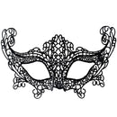 Halloween Masquerade Party Dance Sexy Lady Lace Fox Mask(Black)