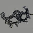 Halloween Masquerade Party Dance Sexy Lady Lace Fox Mask(Black)