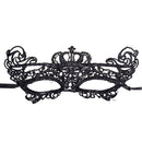 Halloween Masquerade Party Dance Sexy Lady Lace Crown Mask(Black)