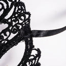 Halloween Masquerade Party Dance Sexy Lady Lace Crown Mask(Black)