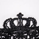 Halloween Masquerade Party Dance Sexy Lady Lace Crown Mask(Black)