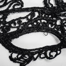 Halloween Masquerade Party Dance Sexy Lady Lace Crown Mask(Black)