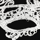 Halloween Masquerade Party Dance Sexy Lady Lace Crown Mask(White)