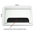 8x16cm Desk Dustproof Aluminum Wire Box Threading Box with Brush